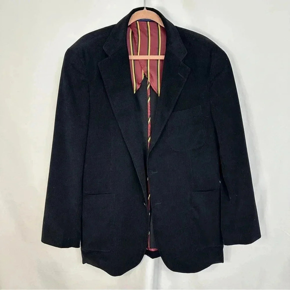 T Harris London Coat Blazer Men's Size Large Black Formal Career Holiday - Picture 1 of 16